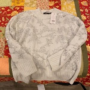 NWT French Connection Rosemary Sequin Crew